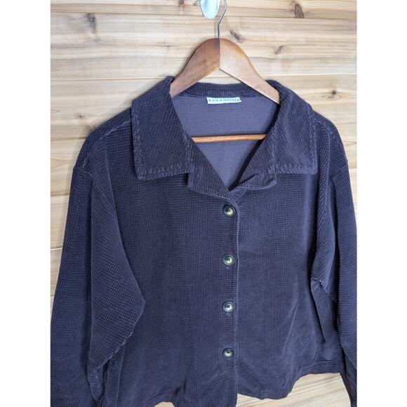Bryn Walker Jacket Womens Small Purple Corduroy Lightweight Cotton - Picture 2 of 12